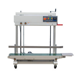 Máy hàn miệng bao bì PE liên tục FR-1200V (phun sơn, có in date, dạng đứng)